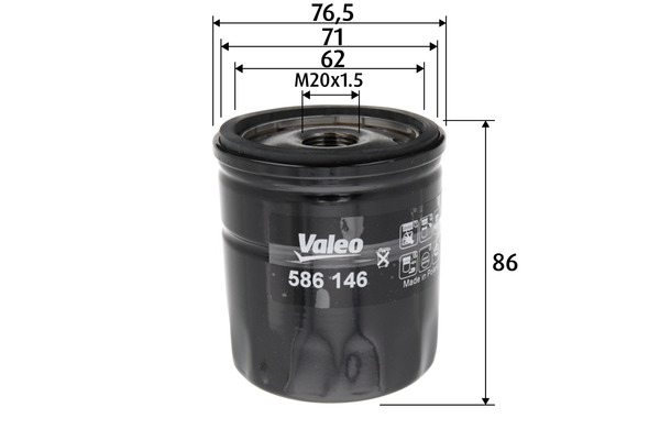 Filtru ulei 586146 VALEO